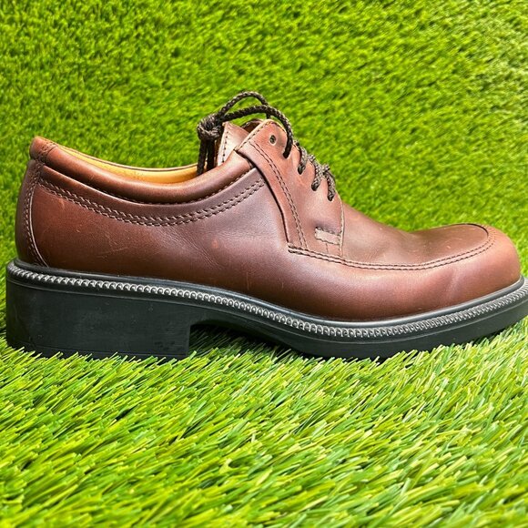 Ecco Shock Point Mens Size 8 Brown Casual Classic Leather Lace Up Oxford Shoes main image 4